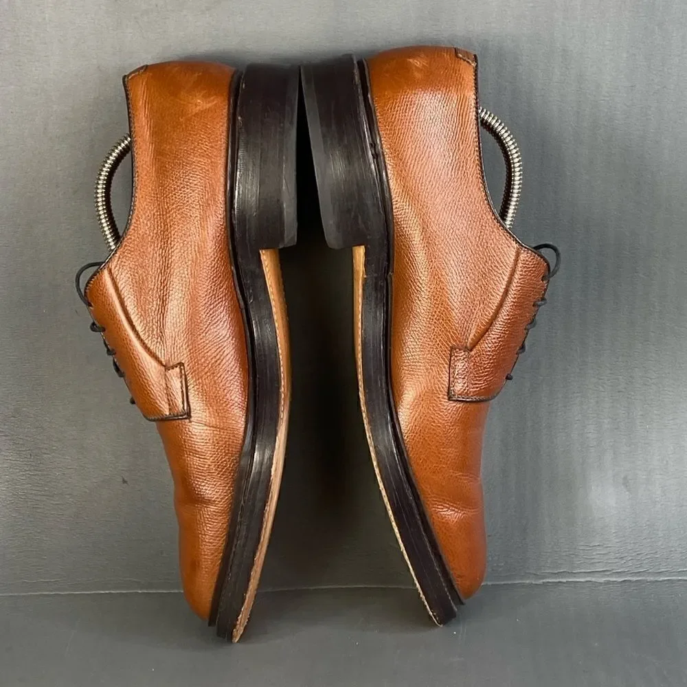 Allen Edmonds Leeds Pebble Grain Brown Leather Derby Dress Shoes mens 9